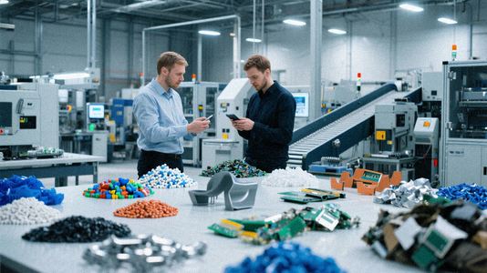 Företag som använder återvunna material i produktionen
